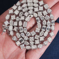Fancy Shape Tennis Chain — Moissanite, 925 Silver
