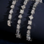 Fancy Shape Tennis Chain — Moissanite, 925 Silver