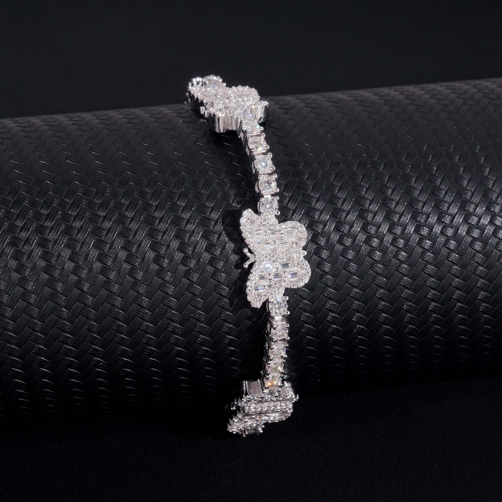 Butterfly Baguette Tennis Bracelet — Moissanite, 925 Silver