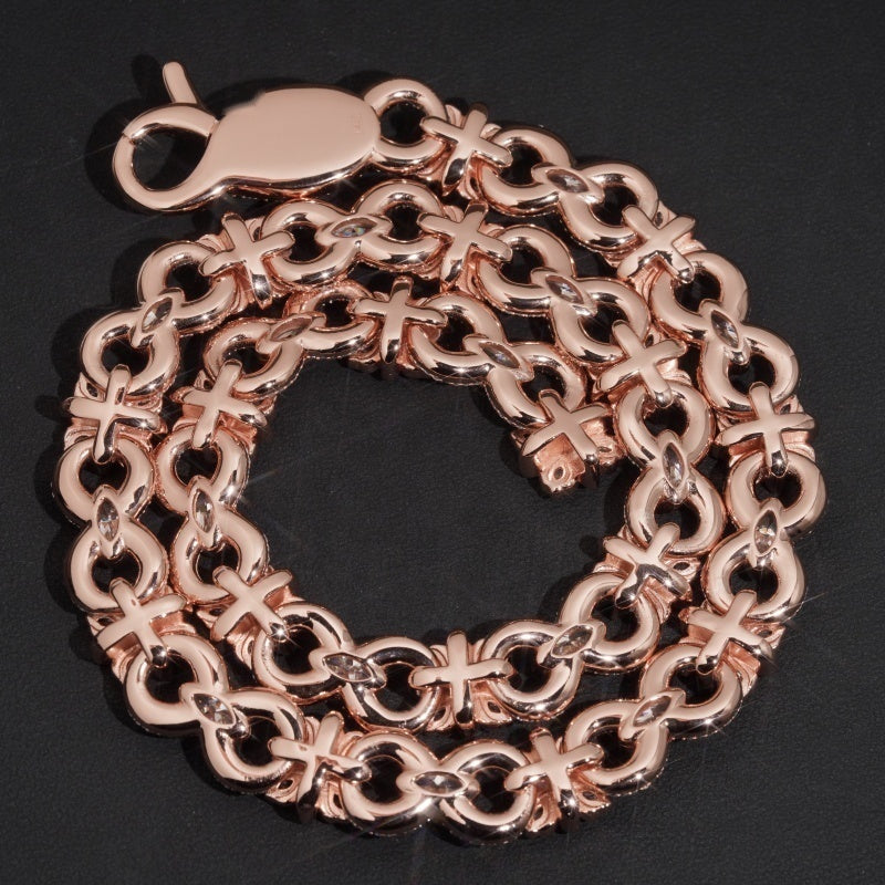 Flower Marquise Infinity Chain — Moissanite, 925 Silver