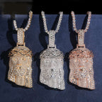 Full Pavé Jesus Piece — Moissanite, 925 Silver