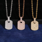 Baguette Tag Pendant — Moissanite, 925 Silver