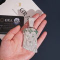 Emerald Crown Jesus Pendant — Moissanite, 925 Silver