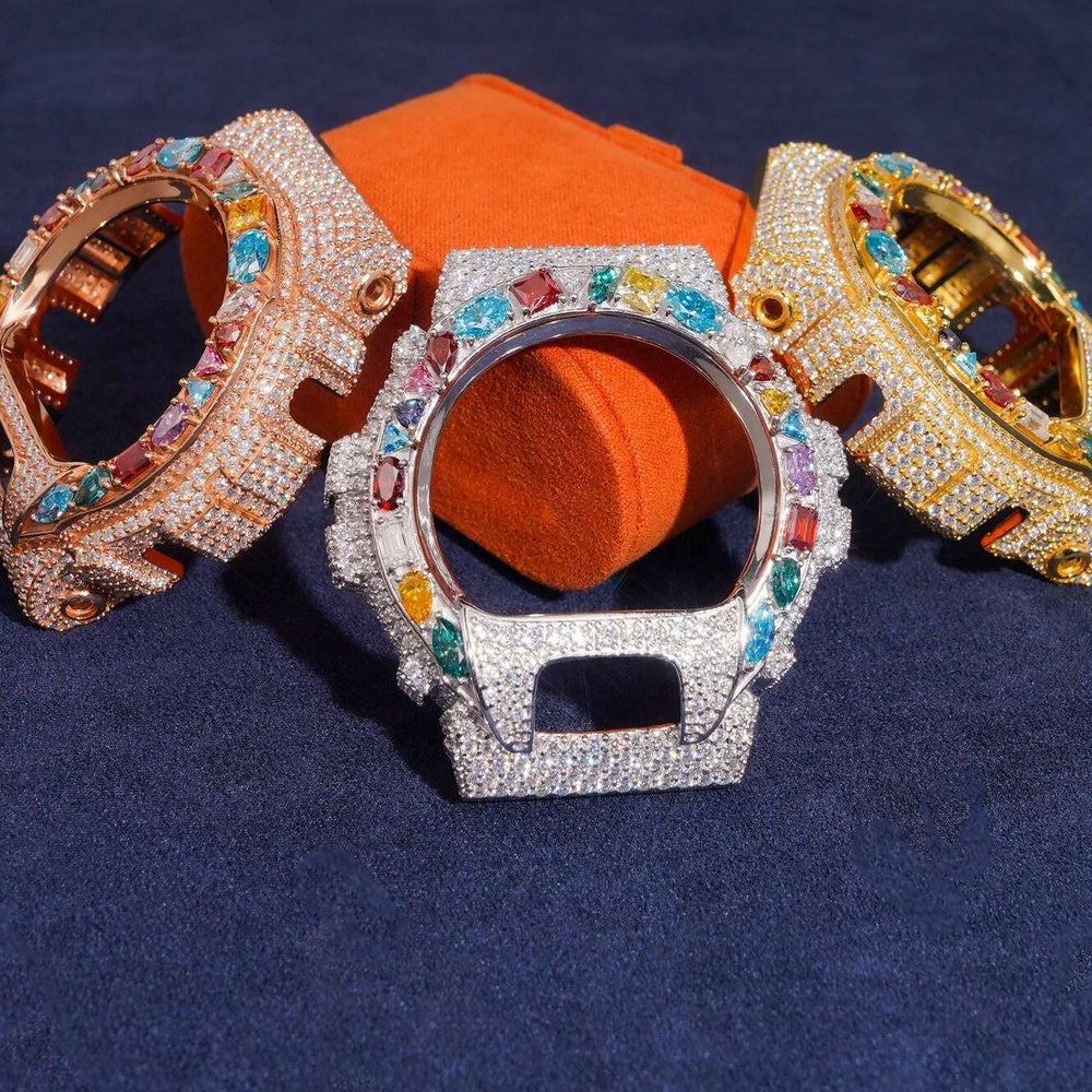 GShock DW6900 Rainbow Bezel — Moissanite, Zinc