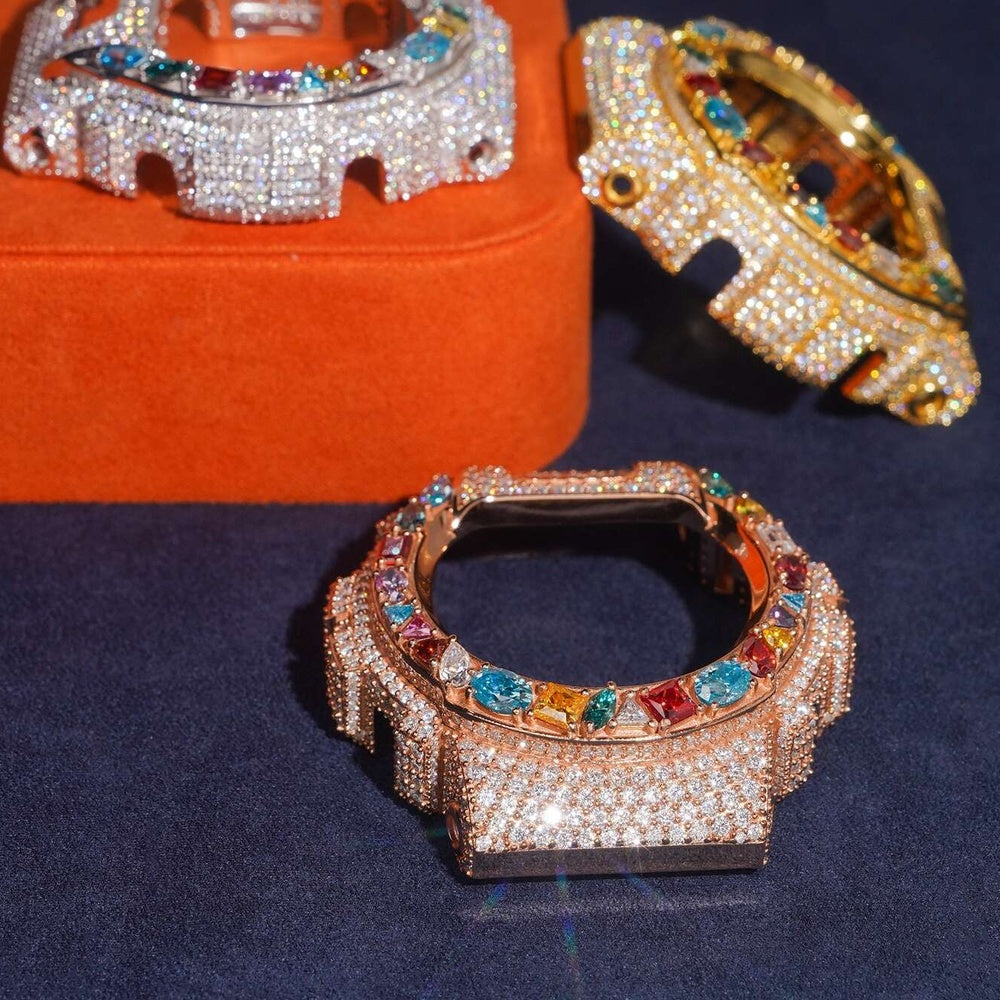 GShock DW6900 Rainbow Bezel — Moissanite, Zinc