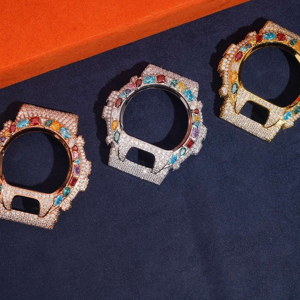 GShock DW6900 Rainbow Bezel — Moissanite, Zinc