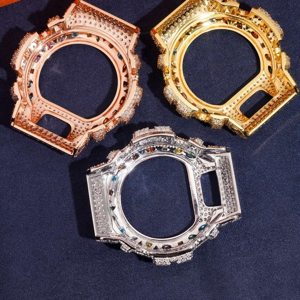 GShock DW6900 Rainbow Bezel — Moissanite, Zinc