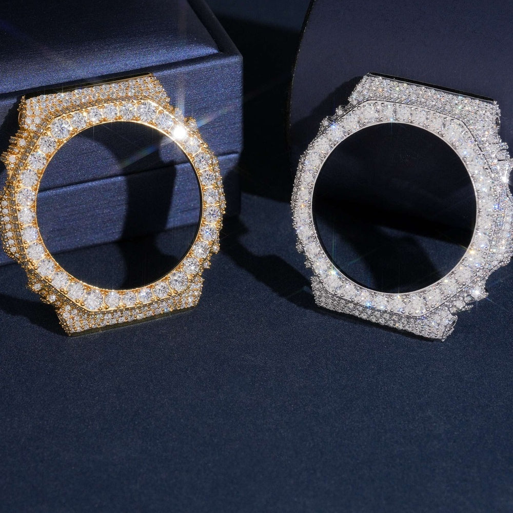 GShock GM2100 Big Stone Bezel — Moissanite, 925 Silver