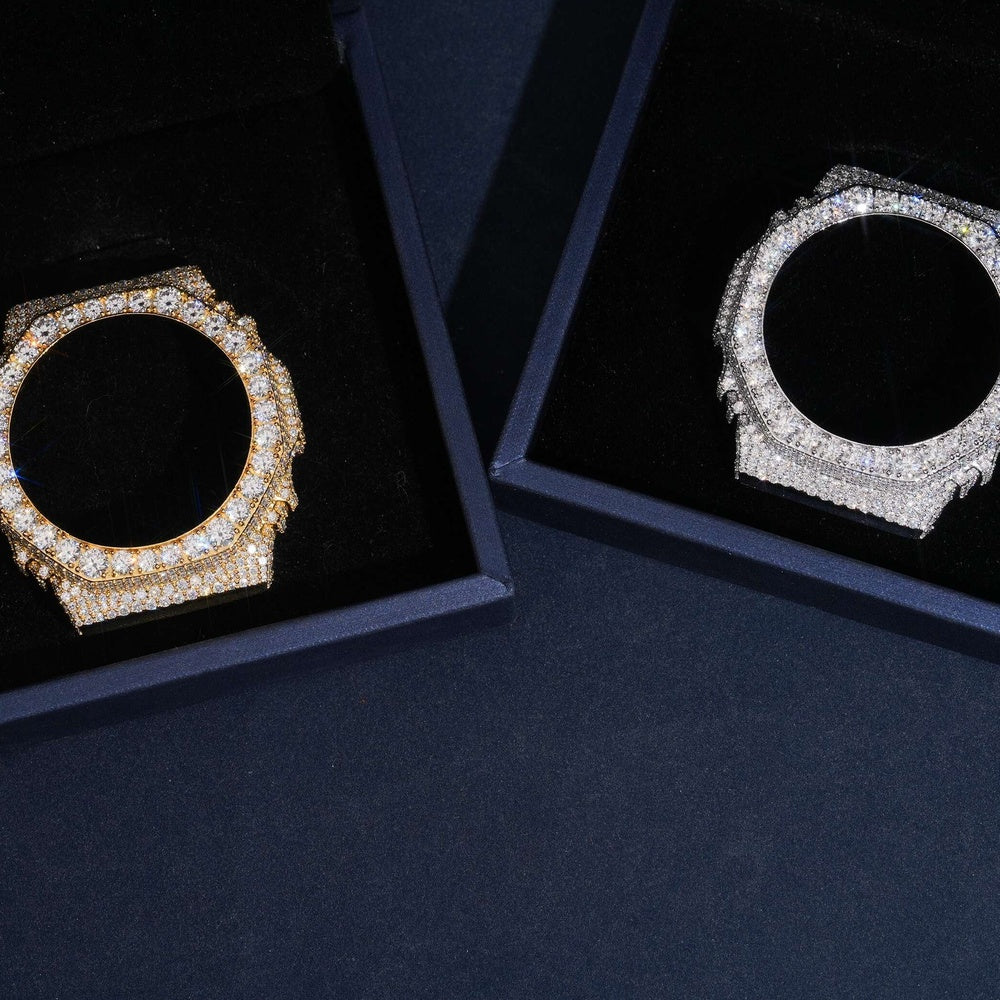 GShock GM2100 Big Stone Bezel — Moissanite, 925 Silver