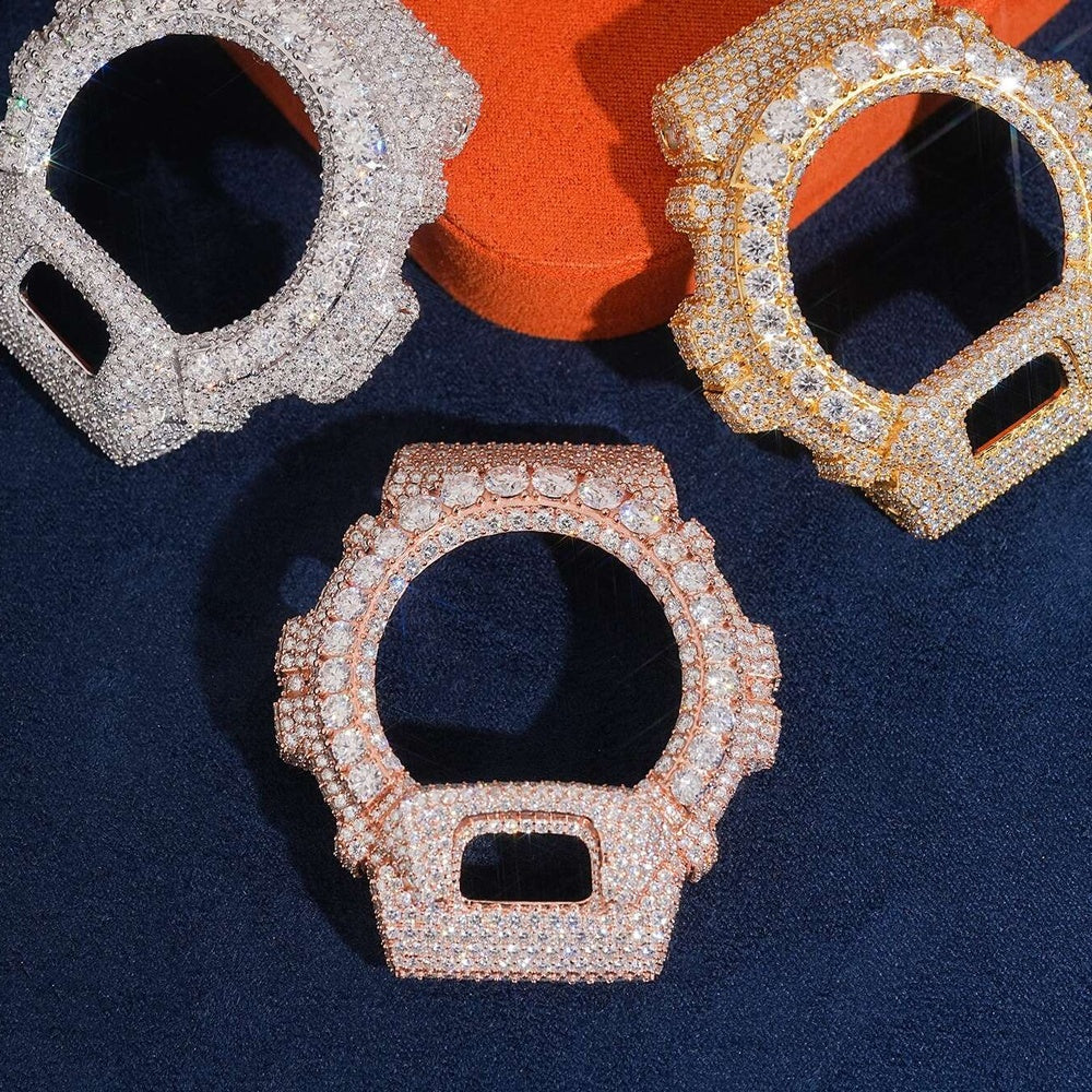 GShock GM6900 Big Stone Bezel — Moissanite, Zinc