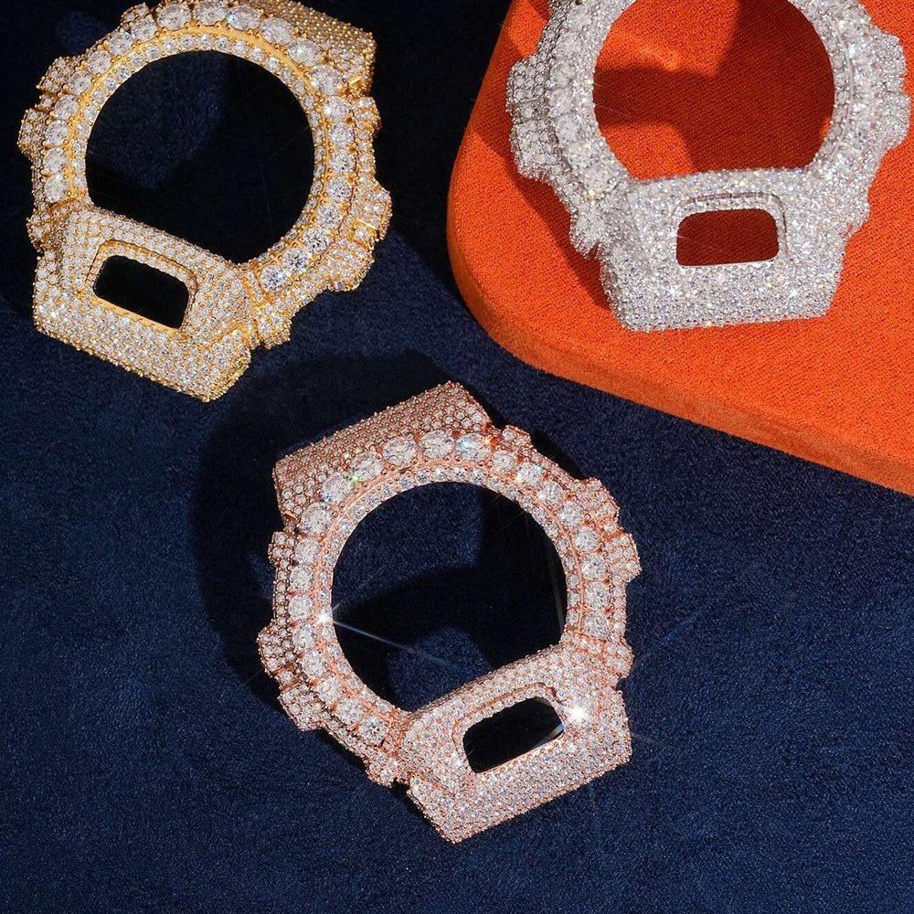 GShock GM6900 Big Stone Bezel — Moissanite, Zinc