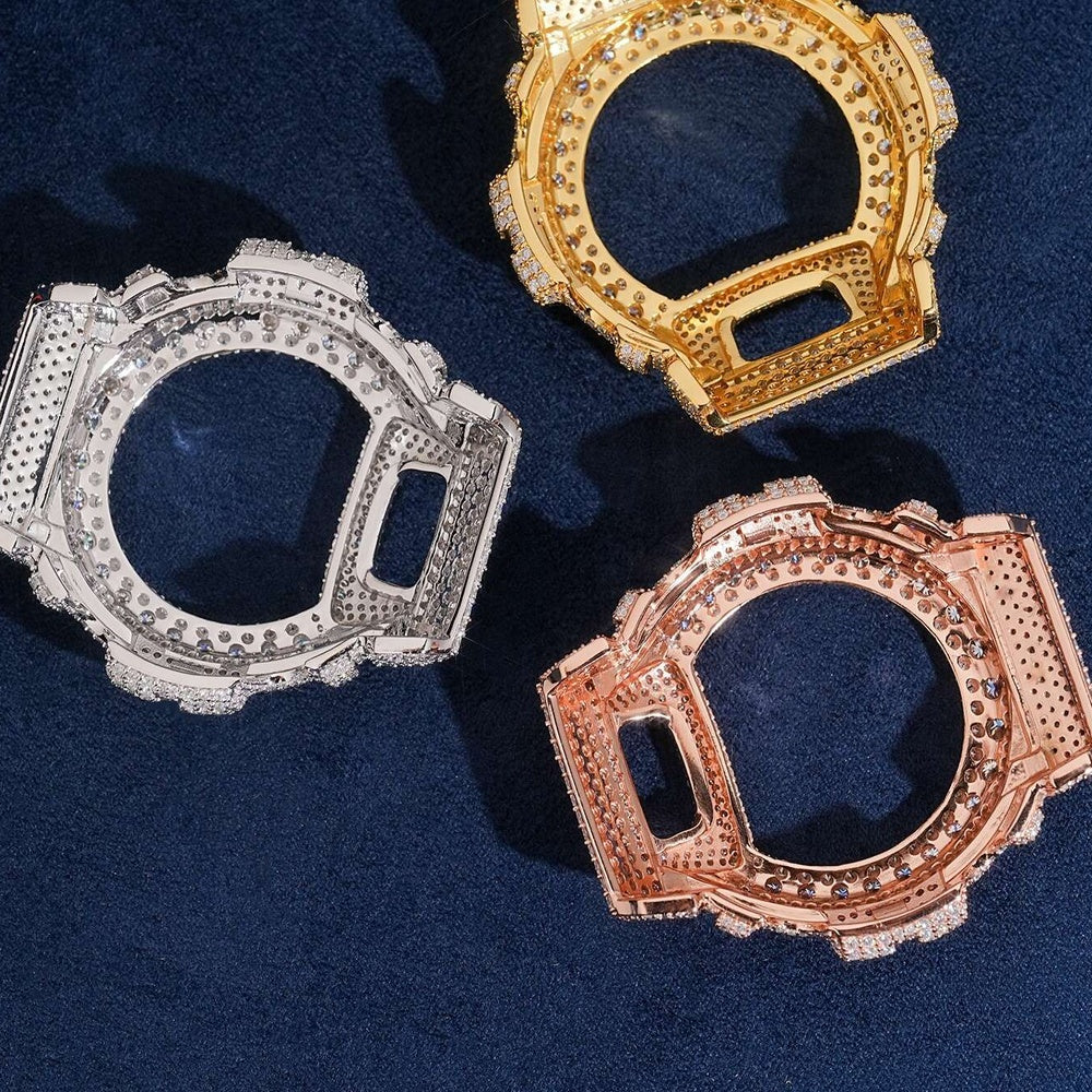 GShock GM6900 Big Stone Bezel — Moissanite, Zinc