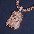 Half-Polished Jesus Piece — Moissanite, 925 Silver