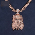 Half-Polished Jesus Piece — Moissanite, 925 Silver