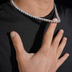 Heart Cut Tennis Chain — Moissanite, 925 Silver