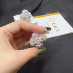 Iced Clover Statement Ring — Moissanite, 925 Silver