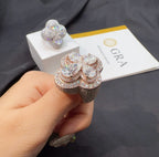 Iced Clover Statement Ring — Moissanite, 925 Silver