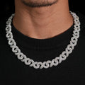 Iced Infinity Link Chain — Moissanite, 925 Silver
