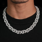 Iced Infinity Link Chain — Moissanite, 925 Silver
