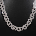 Iced Infinity Link Chain — Moissanite, 925 Silver