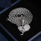 Iced Rooster Pendant — Moissanite, 925 Silver