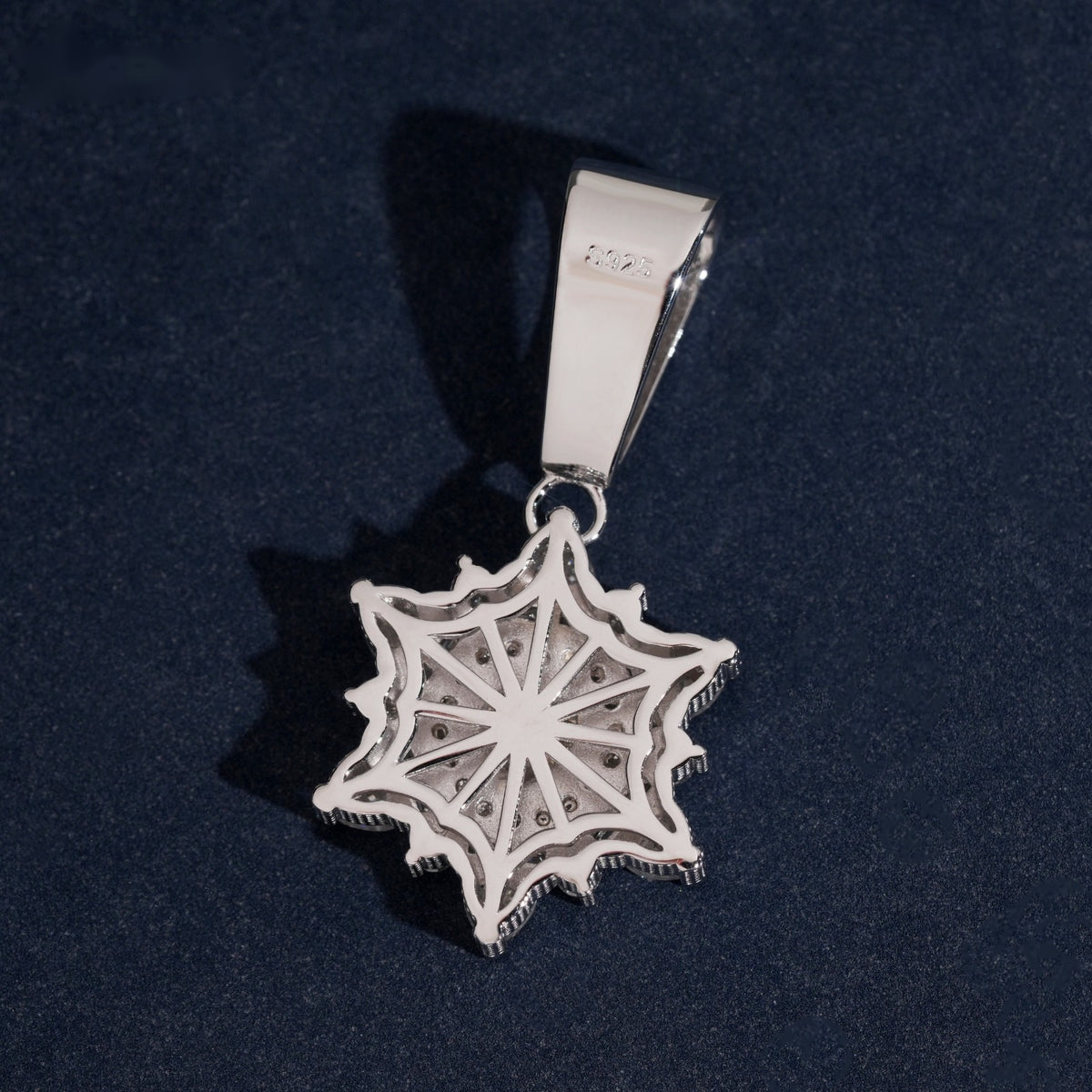 Iced Star Pendant — Moissanite, 925 Silver