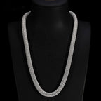 Iced Tube Chain — Moissanite, 925 Silver