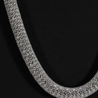 Iced Tube Chain — Moissanite, 925 Silver