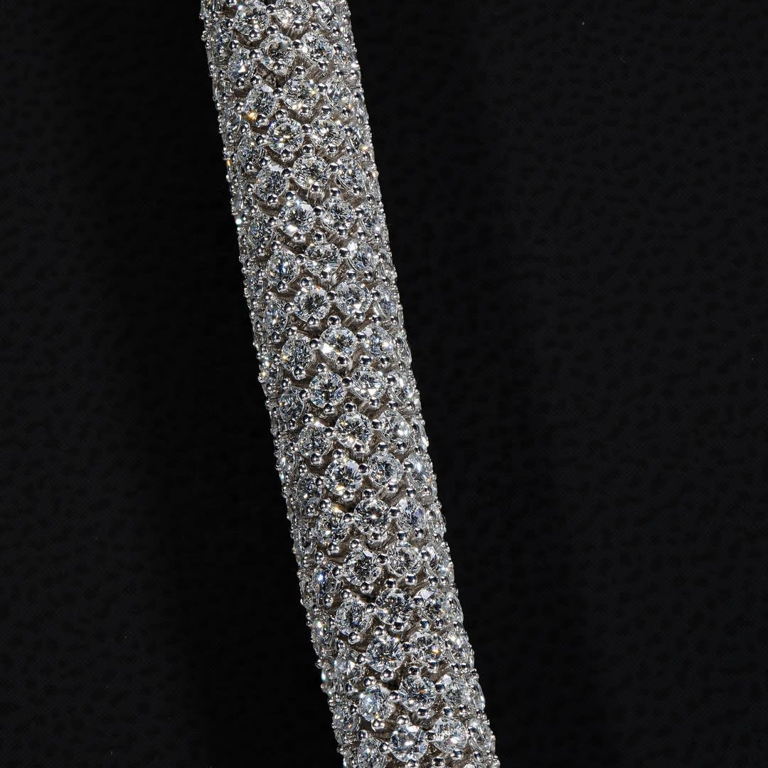 Iced Tube Chain — Moissanite, 925 Silver