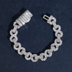Infinity Baguette Link Bracelet — Moissanite, 925 Silver