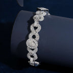 Infinity Halo Link Bracelet — Moissanite, 925 Silver