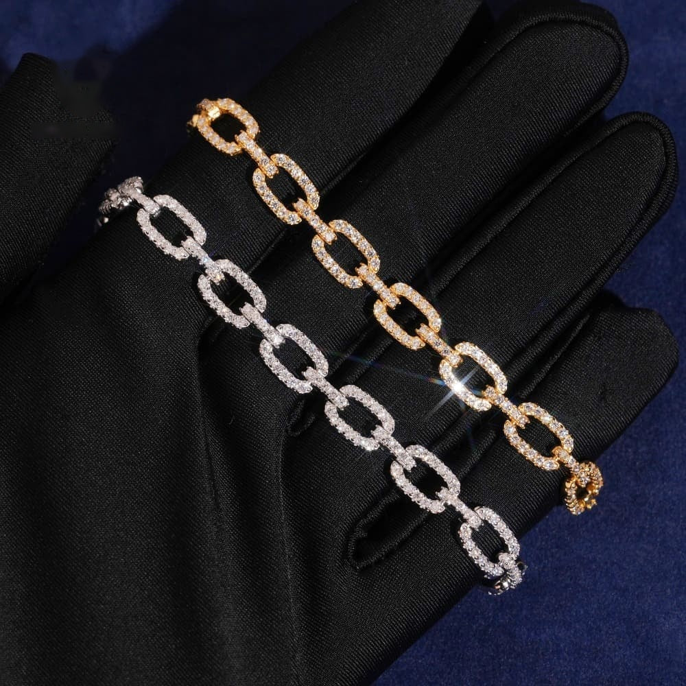 Infinity Link Bracelet — Moissanite, 925 Silver