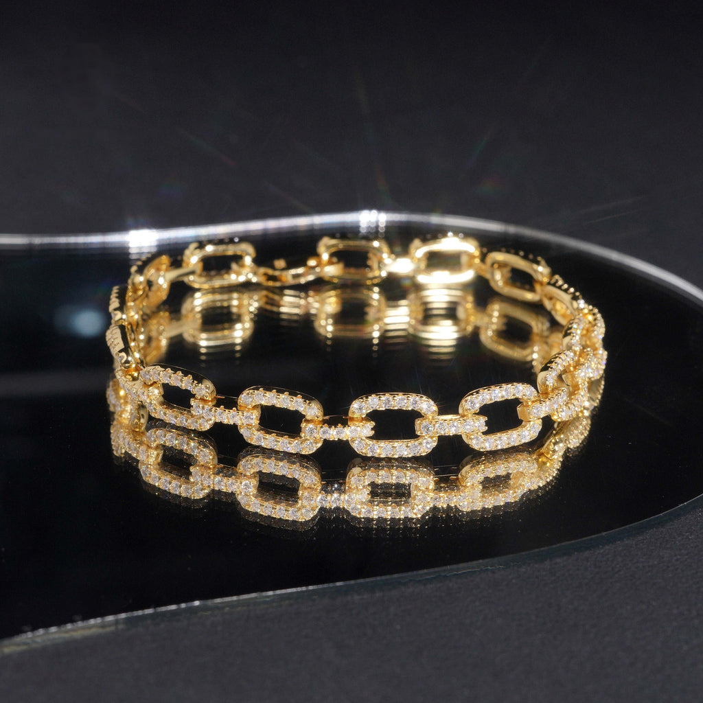Infinity Link Bracelet — Moissanite, 925 Silver