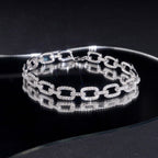 Infinity Link Bracelet — Moissanite, 925 Silver