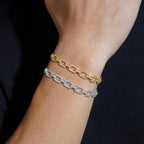 Infinity Link Bracelet — Moissanite, 925 Silver