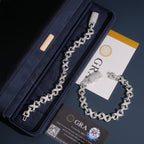 Iced-Out Infinity X Link Bracelet – Moissanite & 925 Silver