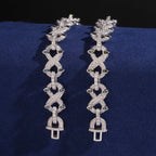 Iced-Out Infinity X Link Bracelet – Moissanite & 925 Silver