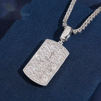 Jesus Tag Pendant — Moissanite, 925 Silver