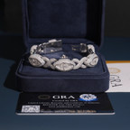 Marquise Halo Eye Bracelet – Moissanite & 925 Silver