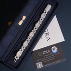 Marquise Halo Eye Bracelet – Moissanite & 925 Silver