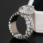 Marquise Halo Eternity Ring — Moissanite, 925 Silver