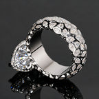 Marquise Halo Eternity Ring — Moissanite, 925 Silver