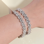 Marquise Laurel Tennis Bracelet – Moissanite & 925 Silver