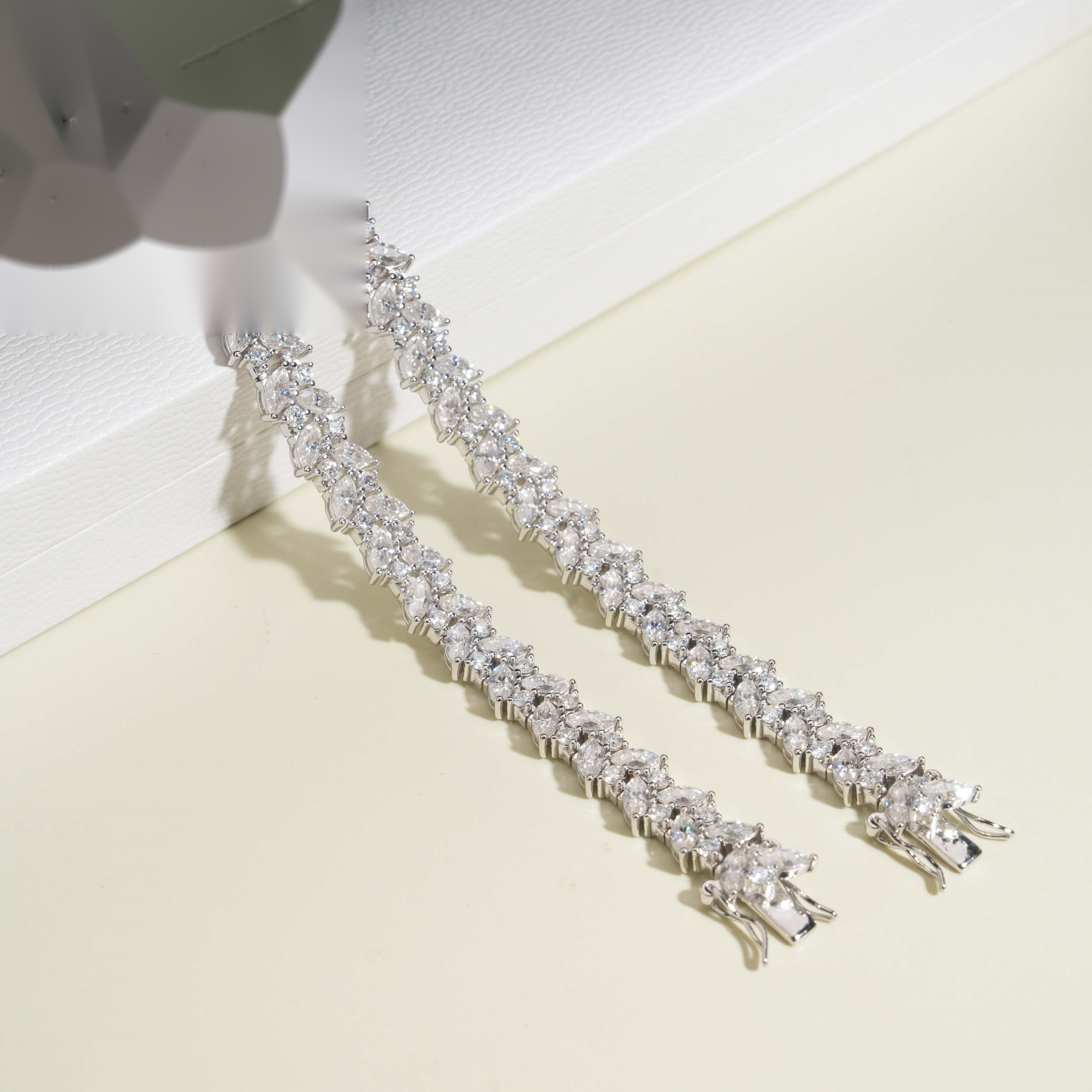 Marquise Laurel Tennis Bracelet – Moissanite & 925 Silver