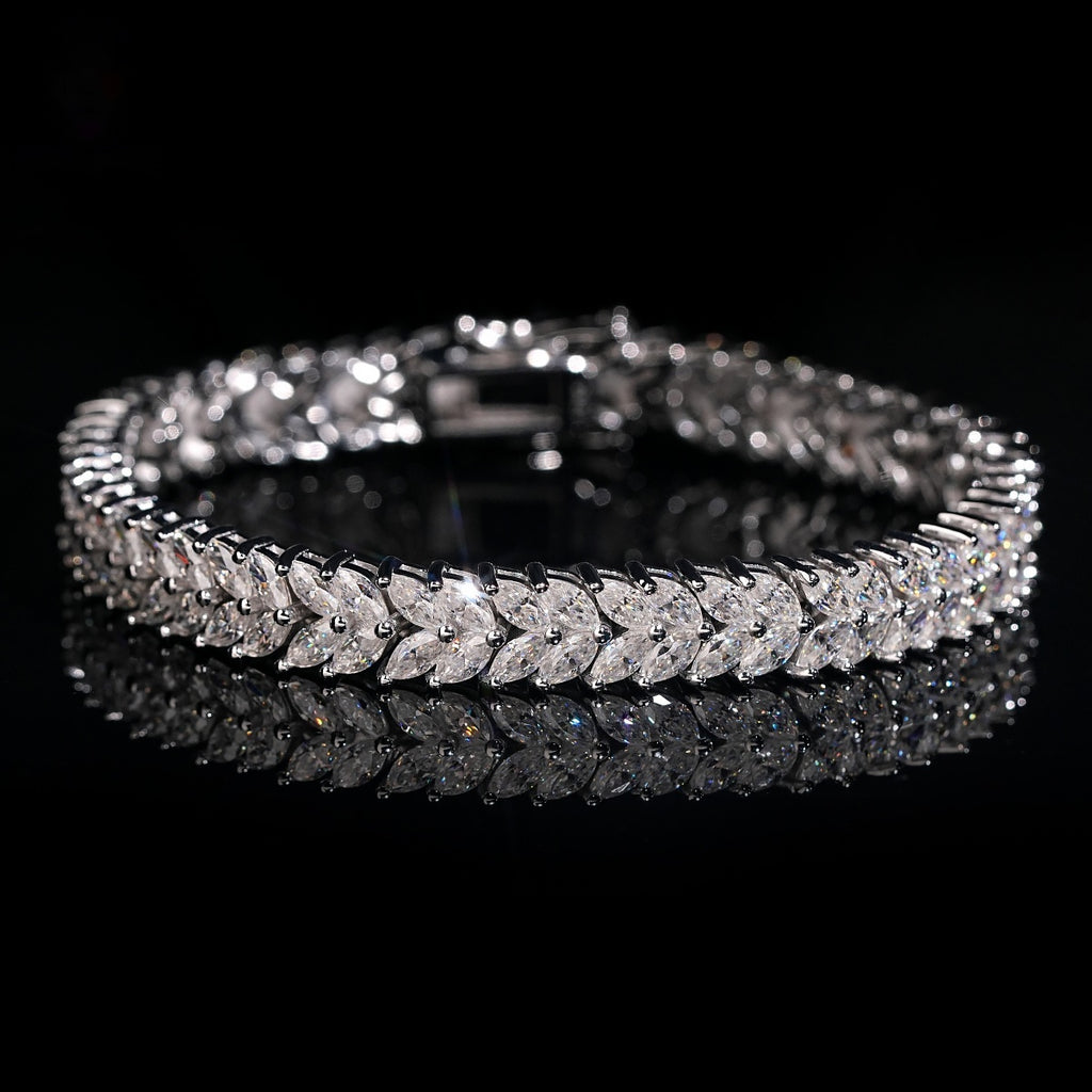 Marquise Tennis Bracelet — Moissanite, 925 Silver