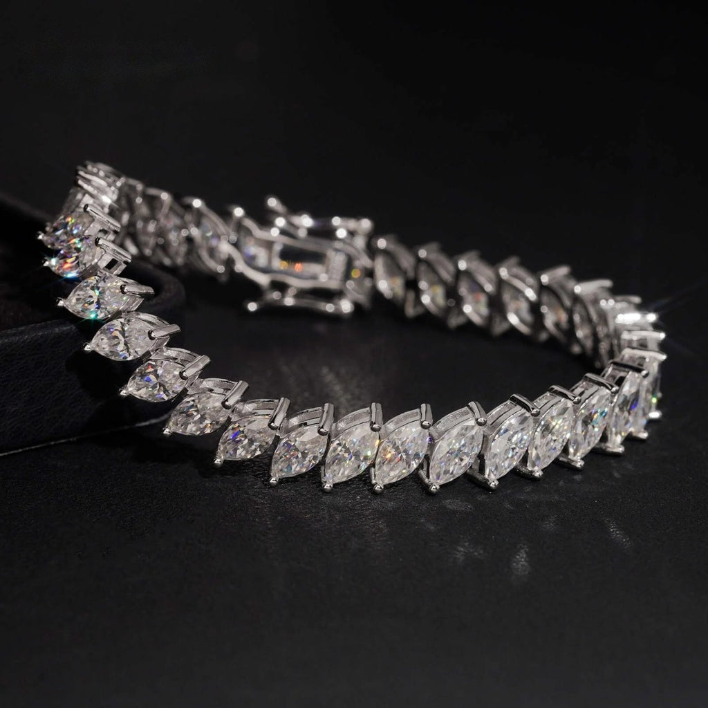 Marquise Tennis Bracelet — Moissanite, 925 Silver