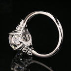 Oval Cluster Engagement Ring — Moissanite, 925 Silver