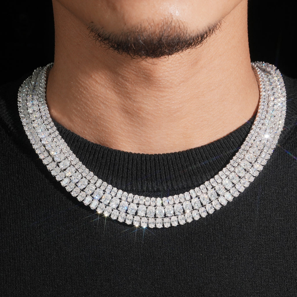 Oval Tennis Bracelet — Moissanite, 925 Silver