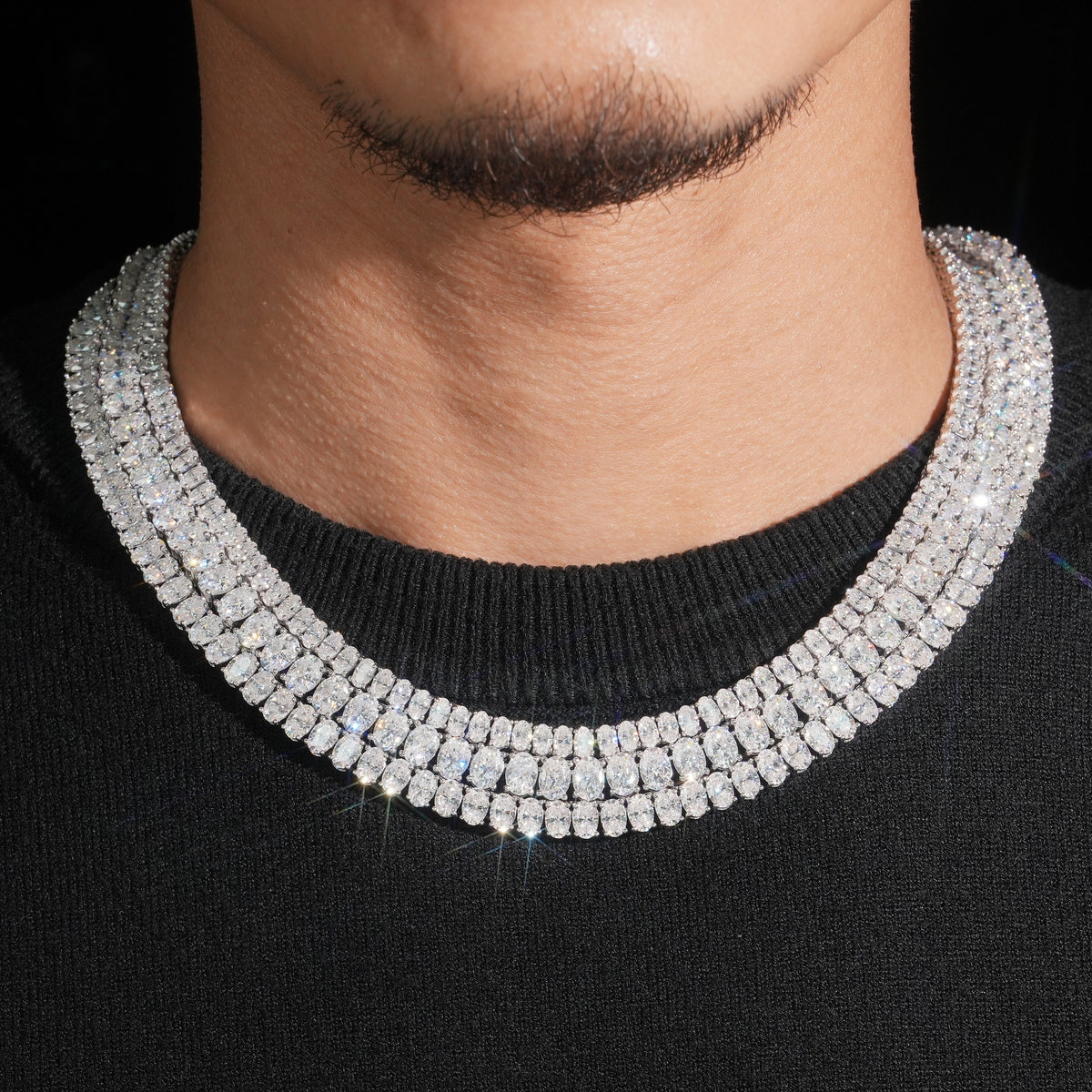 Oval Tennis Bracelet — Moissanite, 925 Silver