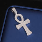Ankh Pendant — Moissanite, 925 Silver